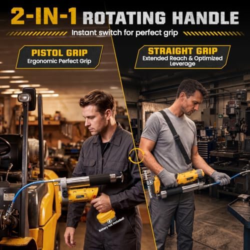 12000PSI Cordless Electric Grease Gun for Dewalt 20V Battery