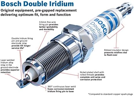 BOSCH 9656 OE Fine Wire Double Iridium Spark Plug - Single