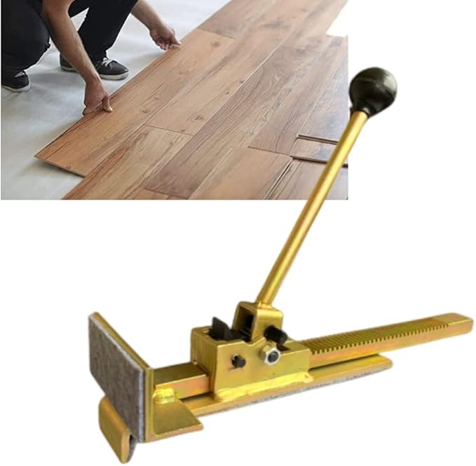 Hardwood Flooring Jack, Quick Release Positioning Tool for Straighten & Install Hardwood Floor Vinyl Plank, Floor Gap Fixer Tool Laminate Flooring Jack with Felt, Protect Floor from Scratches