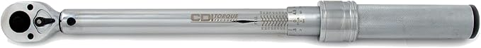 CDI 3/8 Inch Drive Adjustable Click Torque Wrench, Range 100-750 In Lbs / 14.1-81.9 Nm (7502MRMH)