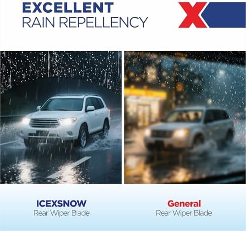 10 Inch Rear Wiper Blade Replacement for Honda HRV 2022-2016,Outlander Sport 2024-2011 RVR 2022-2010 Cooper Clubman 2023-2016 Infiniti QX56/QX80 Back Windshield Wiper Blade(10B/H250)