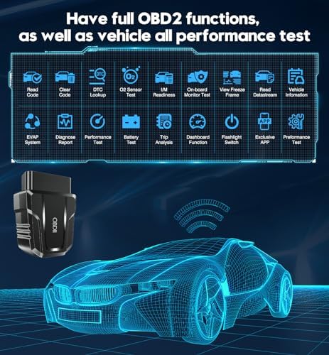 OBD2 Scanner Diagnostic Tool, Car Scanner for iOS & Android, Bluetooth 5.4