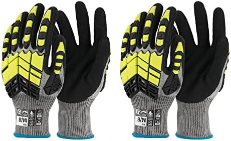2 Pairs Safety Work Gloves,Impact Gloves for Men Women