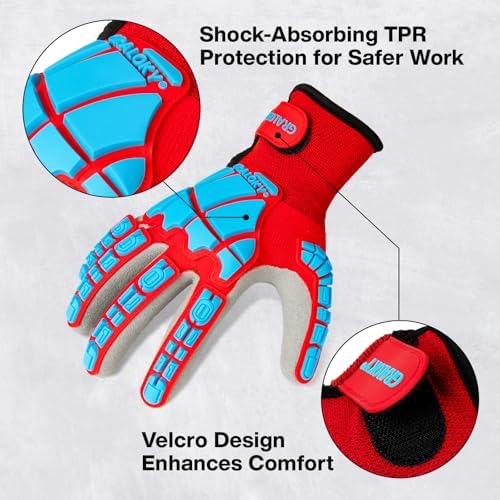Safety Work Gloves for Men Women,Impact Work Gloves