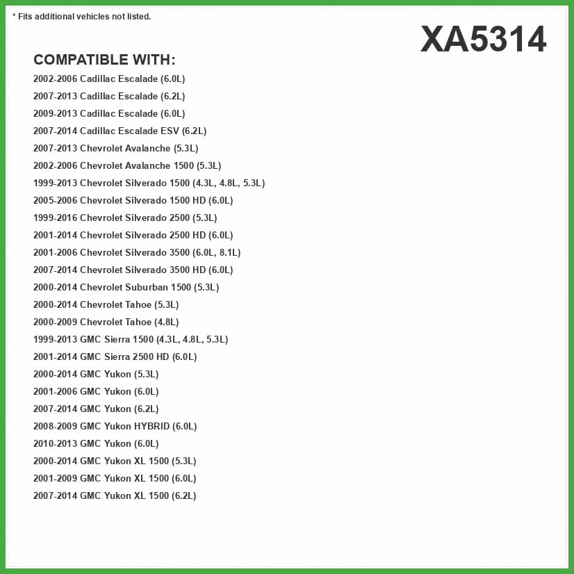 ECOGARD XA5314 Premium Engine Air Filter | Fits 1999-2013 Chevrolet Silverado 1500, GMC Sierra 1500 4.3L, 4.8L, 5.3L; 2001-2014 Silverado 2500 HD, Sierra 2500 HD 6.0L