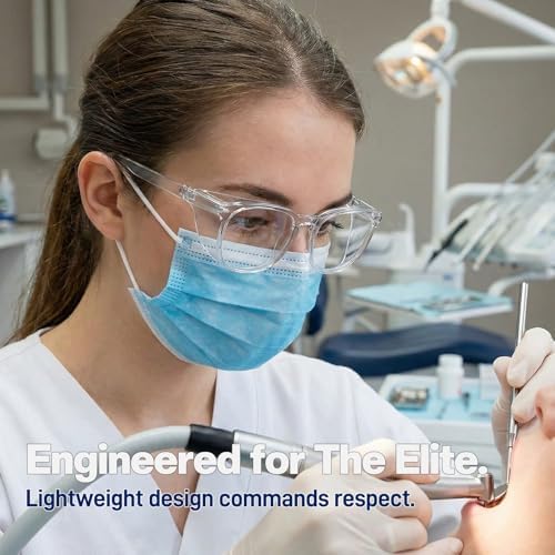 MORK&SUKY Safety Glasses, Stylish Goggles With No Fog Lense, Alternatives To Regular Protective Eyewear For Lab and Nursing.
