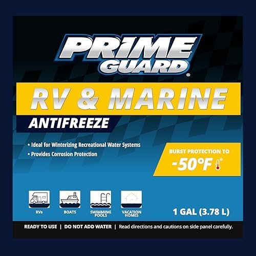 Prime Guard -50°F RV & Marine Premium Antifreeze Glycerin Free | 6 Gallons
