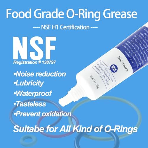Food Grade Lubricating O-Ring Grease for Plumber Faucet Pool O-Ring 1.7oz 1 Pack