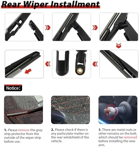 OTUAYAUTO Rear Wiper Arm and Blade Set - Replacement for Hyundai Palisade 2020-2024 Back Window Wiper Accessories Assembly OEM 98820-S8000