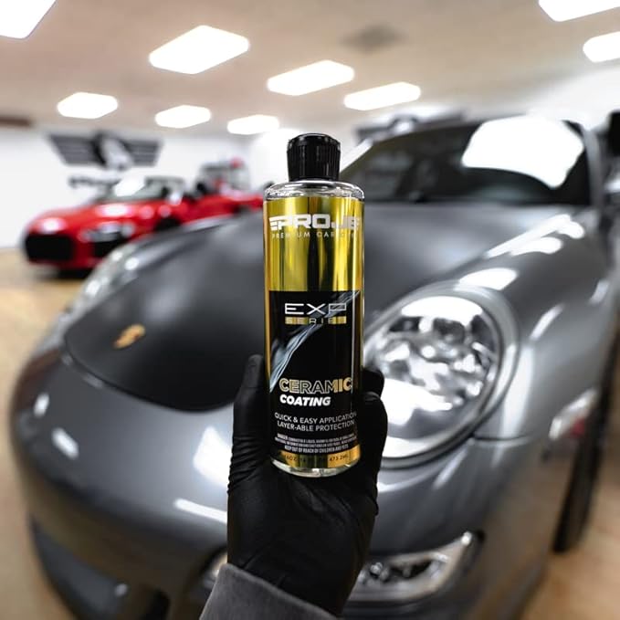 Proje Ceramic Coating - 12+ Month Durability - Easy to Apply - High Gloss - Anti Scratch - Safe on All Surfaces - Hydrophobic SiO2 Top Coat For Cars, Trucks, RVs, and More - 16 fl oz