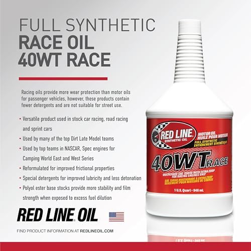 Red Line 10404 40WT Synthetic Race Motor Oil (15W40) - 1 Quart
