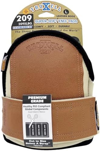 TROXELL USA SuperSoft Leatherhead Kneepads - (Large Size / Bagged in Pairs)