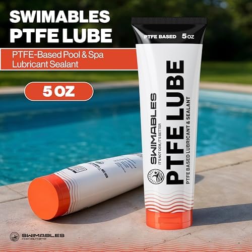 Swimables 5 oz Pool PTFE Lube - PTFE-Based Sealant for Pool o Ring Lube, Gaskets & Pools Equipment - Long Lasting Magic Lubes for Pools Filter Lubes, Spa Pumps - Waterproof & Non-Melting, 4 Pack