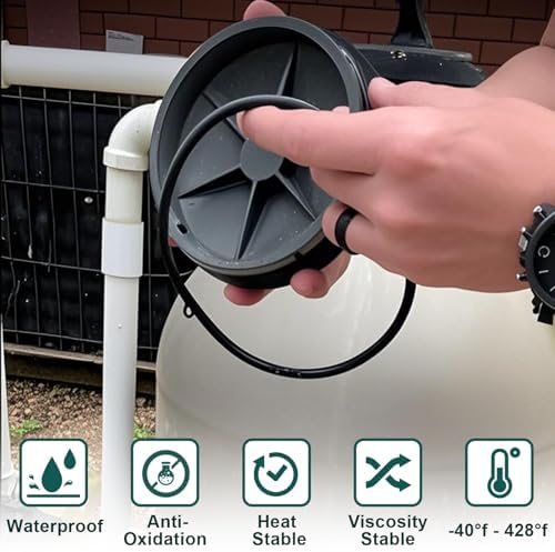 KEZE Pool Lube for O Ring Food Grade Waterproof Silicone Faucet Grease for Pool Filter Plumbing Plastic Parts Gasket Valve Rubber Seals Paste with Brush Top Can 8 OZ