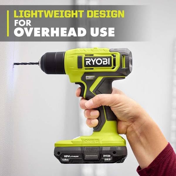 Ryobi ONE+ 18V Cordless 3/8 in. Drill/Driver Kit with 1.5 Ah Battery, Charger, and Buho Tool Bag