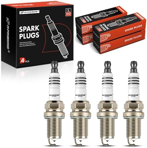 A-Premium Iridium Platinum Spark Plugs Pack of 4, Fine Wire, L4 Engine
