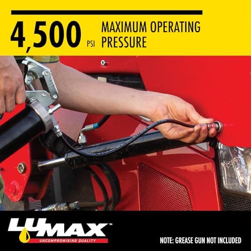 LUMAX LX-1400 Silver 1/8" NPT Standard Grease Coupler for Grease Guns, with Four Hardened Steel Jaws for Durability