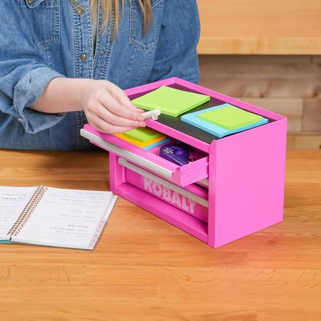 K.balt Mini Tool Boxes (Hot Pink, 3 Drawer)