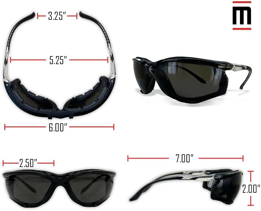 MAGID Foam Lined Safety Glasses, Anti-Fog, ANSI Z87+ Compliant, 24 Pairs