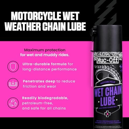 Muc-Off Motorcycle Wet Weather Chain Lube, High Performance, 400ml
