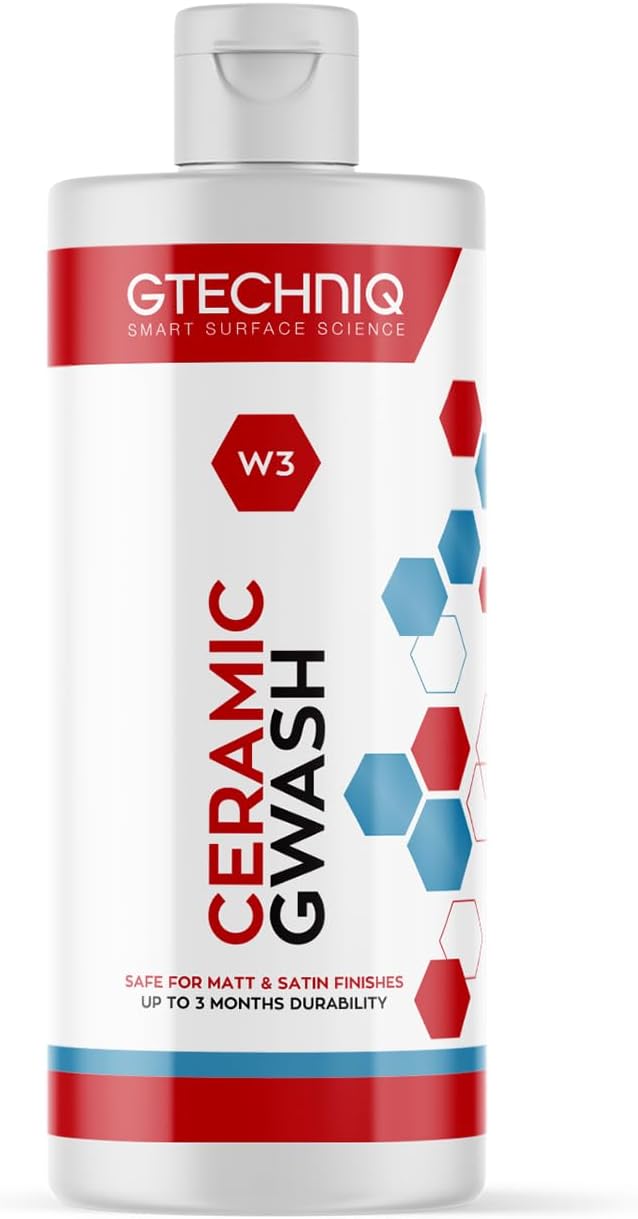 Gtechniq Car Shampoo, 2-in-1 Ceramic GWash and Hydrophobic Coating for Car Cleaning 17 fl oz | Cleans and Repels Dirt, Long-Lasting Protection and Shine, Easy to Apply