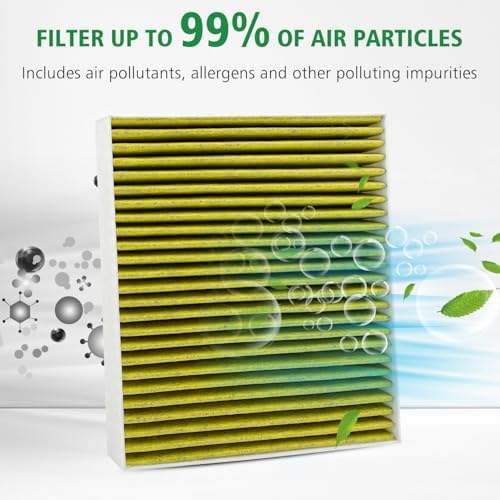 Capume 2PCS Cabin Engine Air Filter Kit JM5Q0 JM9620 Fits for 2018-2025 2026 Atlas, 2020-2025 2026 Atlas Cross Sport, Replacement for 5Q0-819-653, CF11643, 3QF129620