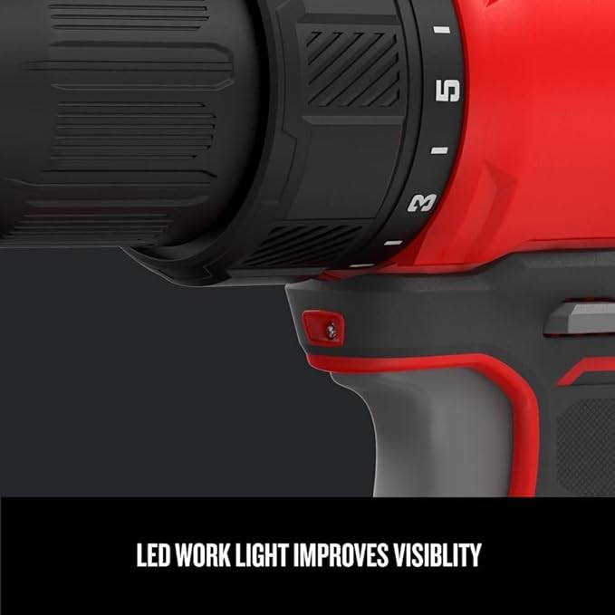CRAFTSMAN V20 Cordless Drill/Driver Kit, 1/2 inch, Battery and Charger Included (CMCD710C2)