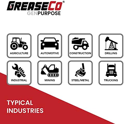 General Purpose Lithium Grease Tube (10-Pack Case of Cartridges) Lithium NLGI 2 EP for Grease Gun | Tractor | Automotive | CV Ball Joint | Mower | High Temp | Door Tracks | Amber | GenPurpose