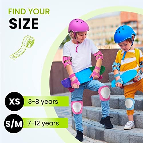 99FLIPS Knee Pads for Kids 3-12 Years [6pc] - Skating Protective Gear