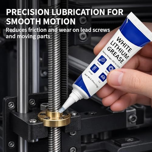 3D Printer Grease Lubricant for Gears, Multi-Purpose Lubricant Lithium Grease for FDM 3D Printer Parts, Guide Rails, Bearings, Lead Screws, Optical Axes, Smooth Motion, Noise Reduction, 30g