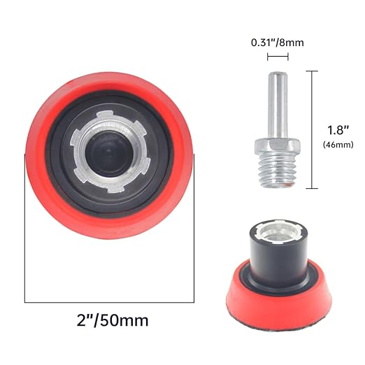 2 Inch Diamond Polishing Pads with 7Pcs Dry Wet Granite Stone Polish Pad Kit for Drill，50-3000 Grit Polishing Pad (7Pcs Dry/Wet Pads+1 Drill Adapter)