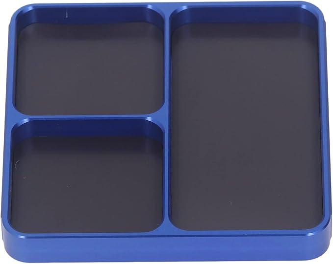 Fdit Aluminum Alloy Magnetic Parts Tray Set, Easy Cleaning Screws Holder Tool for DIY Projects