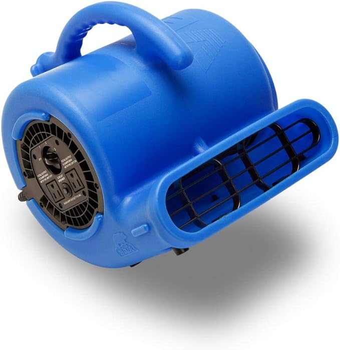 B-Air VP-25 1/4 HP 900 CFM Air Mover for Water Damage Restoration Equipment Carpet Dryer Floor Blower Fan Home and Plumbing Use, Blue
