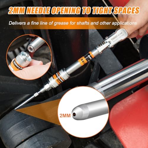 THINKWORK Grease Gun Coupler Set with 90°Grease Coupler Adaptor