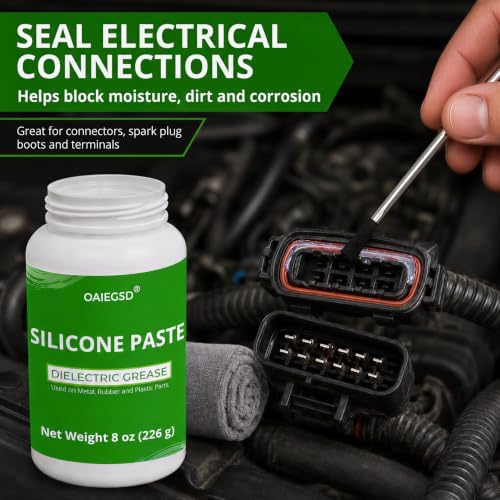 8 oz Dielectric Grease, Silicone Paste for Electrical Connectors & O-Rings