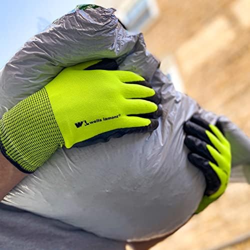 Wells Lamont Men's Smooth Nitrile Coated Grip Work Gloves, 3-Pack, X-Large