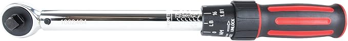 Performance Tool M197 3/8-Inch Drive Torque Wrench 250 inch/lb. - Dual Scale, Audible Click, Precision Ratchet