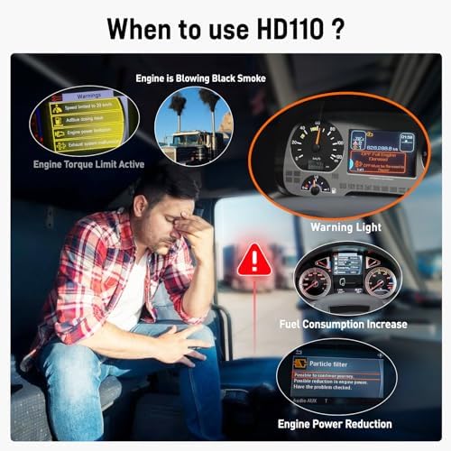ANCEL HD110 Heavy Duty Truck Scanner with DPF Regen for Detroit & PACCAR