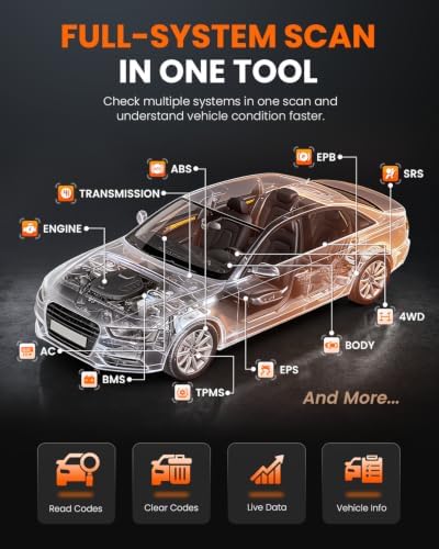 ANCEL DS500BT Bidirectional Scan Tool, Full-System OBD2 Diagnostic Scanner