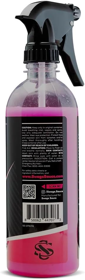 Lotus | Fresh Strawberry | Ceramic Coating 16oz bottle by Swags Sauce - Versatile ceramic spray-on detailer that functions as a ceramic coating rejuvenator, stand-alone sealant, and quick detailer