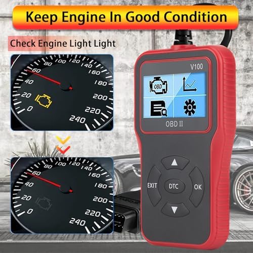 V100 OBD2 Diagnostic Diagnostic Tool Tool, Code Reader, Engine Light Diagnostic Tool, Battery Voltage Tester, for OBD2 Cars & Trucks Since 1996