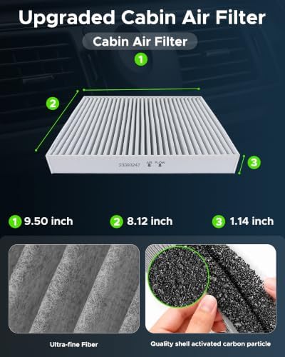 Engine & Cabin Air Filter Kit, Replaces 23279657 23393247 CA12260