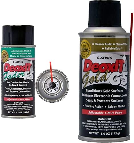 CAIG DeoxIT FaderLube Lubricant 5 oz. and Hosa G5S-6 CAIG DeoxIT GOLD Contact Enhancer 5% Spray, 5 oz. Bundle