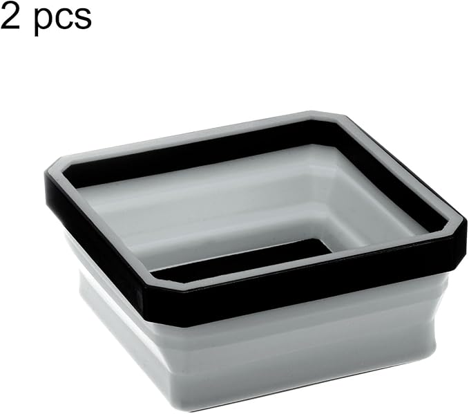 HARFINGTON 2Pcs Collapsible Magnetic Parts Tray Foldable Tool Trays Square Small Metal Parts Organiser for Fixing Screw Bolts Nuts Washers Pins, Grey