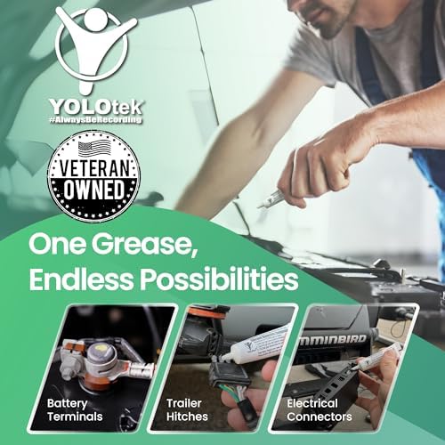 YOLOtek Veteran Owned - Silicone Dielectric Grease 10g - Automotive/Marine Grease and Seals for Spark Plugs, Battery Terminals & Electrical Connectors