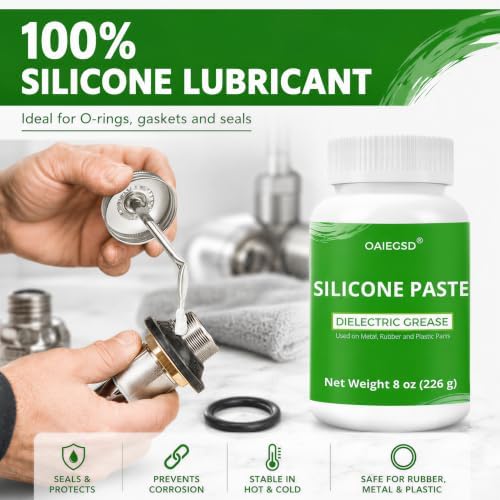 8 oz Dielectric Grease, Silicone Paste for Electrical Connectors & O-Rings