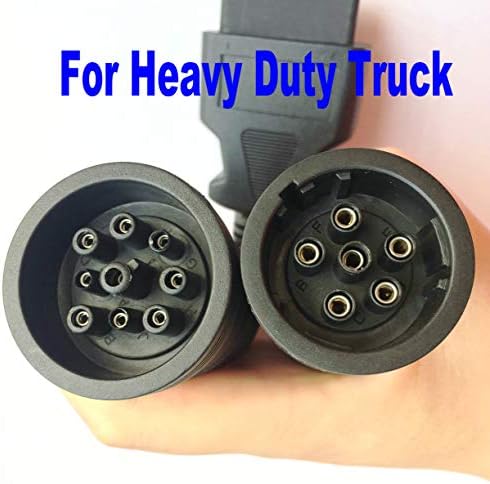 Truck OBD 6Pin 9Pin J1708 J1939 Protocol Diagnostic Adapter Cable,Heavy Duty Truck Bus Trailer OBD2 Diagnostic Scanner Conntor Black