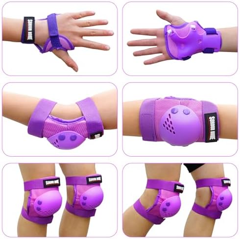 Kids Protective Gear Knee Pads Elbow Pads & Wrist Guards for Roller Skating