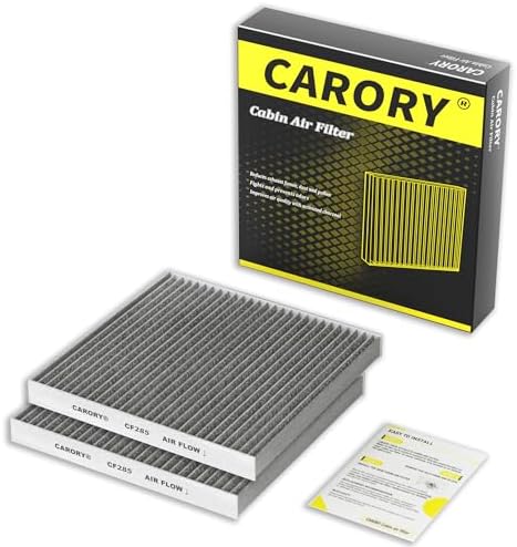 CARORY 2 Pack Cabin Air Filter w/Activated Carbon for Toyota Camry, Corolla, RAV4, Highlander, Lexus RX350, NX300, GX460, Subaru Legacy, Outback, Land Rover Discovery, and More, CF285-2PK