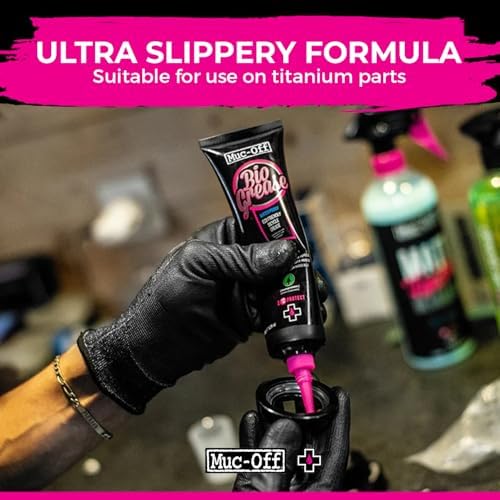 Muc-Off Bio Grease 150g (Pack of 2) with Microfiber Cloth | Premium Bike Grease for Bearings, Threads & Moving Parts | Reduces Friction, Prevents Corrosion & Water Ingress